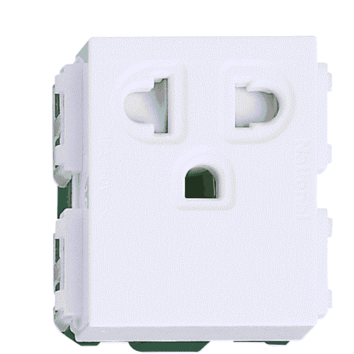 Ổ cắm đơn 3 chấu màn che WEV1181SW