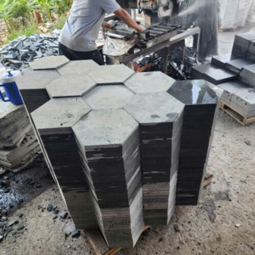 Đá lava lục giác D250*20mm